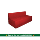 Dolphin Zeal 1 Seater Sofa Bed-Red- 3ft x 6ft with Free micro fiber Designer cushions