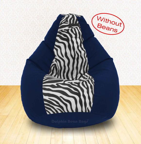 DOLPHIN XXL N.Blue/Zebra(Blk-White)-FABRIC-COVERS(without Beans)