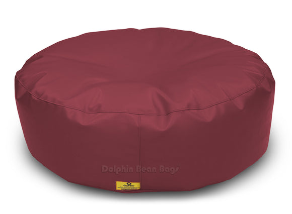 Dolphin Round Floor Cushions MAROON-Filled (With Beans)