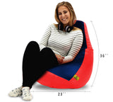 DOLPHIN XL RED & NAVY BLUE BEAN BAG-FILLED (With Beans)