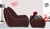 Dolphin Gamer Bean Bag with Footrest Brown-Covers (Without Beans)