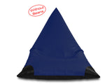 Dolphin Jumbo Pyramid Bean Bags-Black/N.Blue-Cover (without Beans)