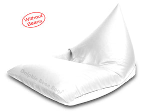 Dolphin Jumbo Pyramid Bean Bags-WHITE-Cover (without Beans)