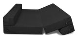 Dolphin Zeal 2 Seater Sofa Bed-Black- 4ft x 6ft with Free micro fiber Designer cushions