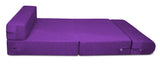 Dolphin Zeal 1 Seater Sofa Bed-Purple- 2.5ft x 6ft with Free micro fiber Designer cushions