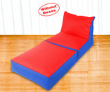 Dolphin Recliner Bean Bag R.Blue/Red-Covers (Without Beans)