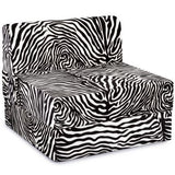 Dolphin Zeal 1 Seater Sofa Bed- Zebra - 2.5ft x 6ft with Free micro fiber Designer cushions