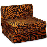 Dolphin Zeal 1 Seater Sofa Bed-Golden Zebra - 2.5ft x 6ft with Free micro fiber Designer cushions