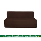 Dolphin Zeal 2 Seater Sofa Bed-Brown- 4ft x 6ft with Free micro fiber Designer cushions