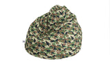 DOLPHIN XXXL PRINTED FABRIC BEAN BAG-CAMOUFLAGE-WASHABLE (With Beans)
