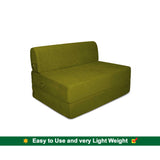 Dolphin Zeal 1 Seater Sofa Bed-Green- 3ft x 6ft with Free micro fiber Designer cushions