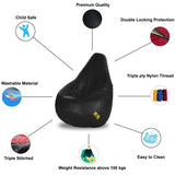 DOLPHIN BEAN BAG PREMIUM XXL SIZE RECLINER - Filled (With Beans) - COMBO (with Footrest)