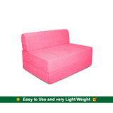 Dolphin Zeal 1 Seater Sofa Bed-Pink- 2.5ft x 6ft with Free micro fiber Designer cushions