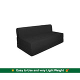 Dolphin Zeal 2 Seater Sofa Bed-Black- 4ft x 6ft with Free micro fiber Designer cushions