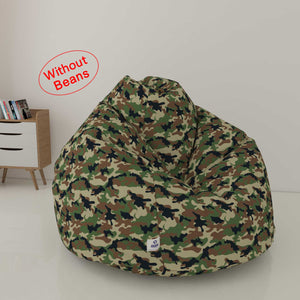 DOLPHIN XXXL PRINTED FABRIC BEAN BAG-CAMOUFLAGE-WASHABLE (COVER)