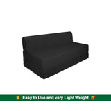 Dolphin Zeal 1 Seater Sofa Bed-Black- 3ft x 6ft with Free micro fiber Designer cushions