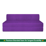 DOLPHIN ZEAL 3 SEATER SOFA CUM BED-PURPLE with Free micro fiber Designer cushions