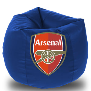 Dolphin Printed Bean Bag XXL- Arsenal- Filled (With Beans)