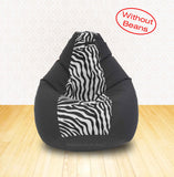 DOLPHIN XL Black/Zebra(Blk-White)-FABRIC-COVERS(without Beans)