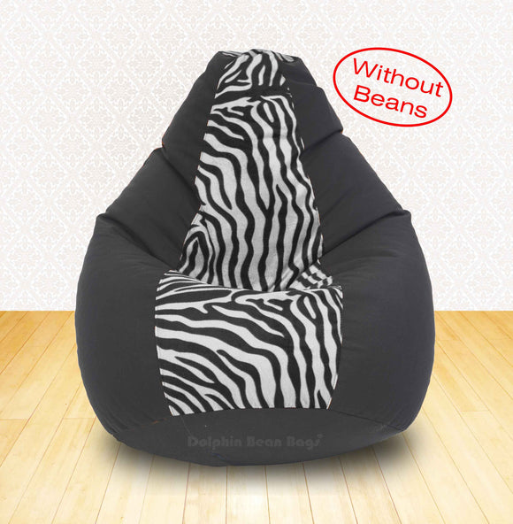 DOLPHIN XXL Black/Zebra(Blk-White)-FABRIC-COVERS(without Beans)