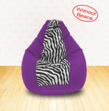 DOLPHIN XL Purple/Zebra(Blk-White)-FABRIC-COVERS(without Beans)