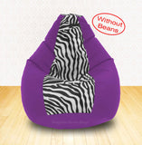 DOLPHIN XXL Purple/Zebra(Blk-White)-FABRIC-COVERS(without Beans)