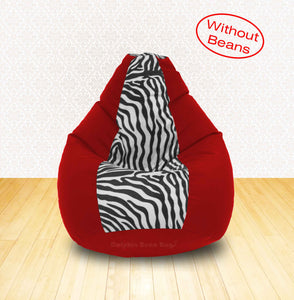 DOLPHIN XL Red/Zebra(Blk-White)-FABRIC-COVERS(without Beans)