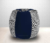 DOLPHIN XXL N.Blue/Zebra(Blk-White)-FABRIC-COVERS(without Beans)
