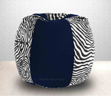 DOLPHIN XXXL N.Blue/Zebra(Blk-White)-FABRIC-COVERS(without Beans)