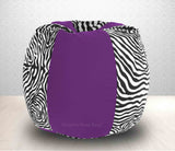 DOLPHIN XXL Purple/Zebra(Blk-White)-FABRIC-COVERS(without Beans)