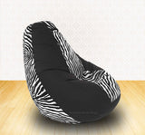 DOLPHIN XXL Black/Zebra(Blk-White)-FABRIC-COVERS(without Beans)