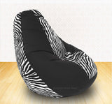 DOLPHIN XXXL Black/Zebra (Blk-White)-FABRIC-FILLED  & WASHABLE (with Beans)