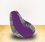 DOLPHIN XL Purple/Zebra(Blk-White)-FABRIC-COVERS(without Beans)