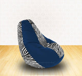 DOLPHIN XL R.Blue/Zebra(Blk-White)-FABRIC-COVERS(without Beans)