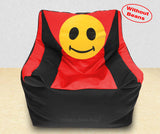 DOLPHIN XXXL Beany Chair-Smiley Black/Red-Cover (Without Beans)