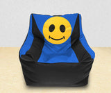 DOLPHIN XXL Beany Chair-Smiley Black/R.Blue-Filled (With Beans)
