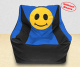 DOLPHIN XXXL Beany Chair-Smiley Black/R.Blue-Cover (Without Beans)