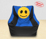 DOLPHIN XXL Beany Chair-Smiley Black/R.Blue-Cover (Without Beans)