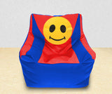 DOLPHIN XXL Beany Chair-Smiley R.Blue/Red-Filled (With Beans)