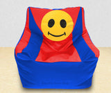 DOLPHIN XXXL Beany Chair-Smiley R.Blue/Red-Filled (With Beans)