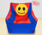 DOLPHIN XXXL Beany Chair-Smiley R.Blue/Red-Cover (Without Beans)
