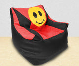 DOLPHIN XXXL Beany Chair-Smiley Black/Red-Filled (With Beans)