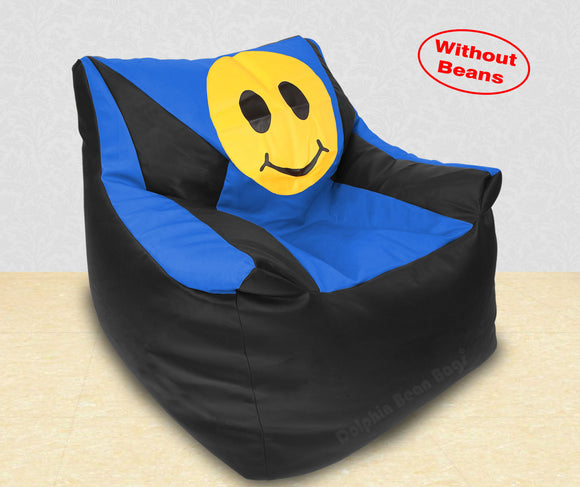 DOLPHIN XXXL Beany Chair-Smiley Black/R.Blue-Cover (Without Beans)