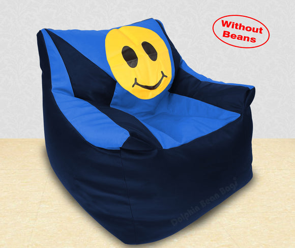 DOLPHIN XXXL Beany Chair-Smiley N.Blue/R.Blue-Cover (Without Beans)