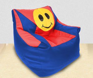 DOLPHIN XXXL Beany Chair-Smiley R.Blue/Red-Filled (With Beans)