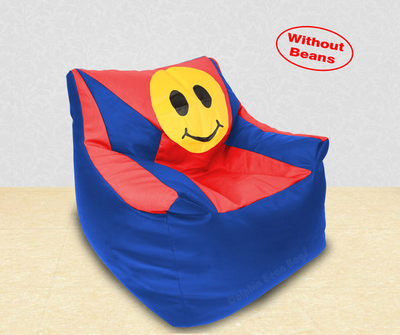 DOLPHIN XXL Beany Chair-Smiley R.Blue/Red-Cover (Without Beans)