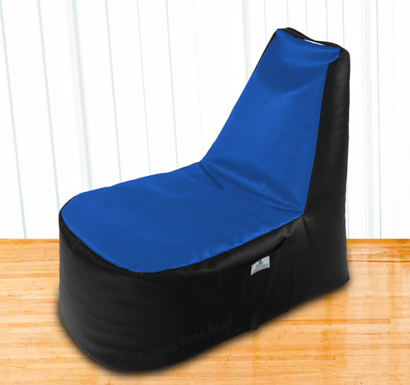 DOLPHIN XXL Boot Shape Recliner Black/R.Blue-Filled (With Beans)