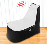 DOLPHIN XXL Boot Shape Recliner Black/White-Cover (Without Beans)