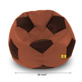 DOLPHIN XXL FOOTBALL BEAN BAG-BROWN/TAN-COVER (Without Beans)