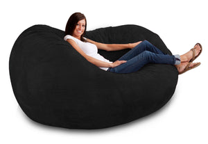 DOLPHIN FATBOY BEAN BAG -Black-FILLED(with Beans)